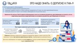 Памятка ОГЭ "Это надо знать: о допуске к ГИА-2026"